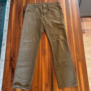 Wrangler rugged wear Men’s canvas Pants - Olive Green